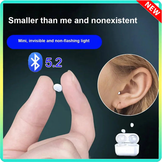 Onzichtbare Mini Bluetooth Oordopjes – Draadloze In-Ear TWS met Geluidsreductie & Waterdichte Pasvorm