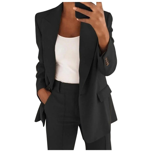 Elegante dames set met blazer en pantalon – effen en stijlvol