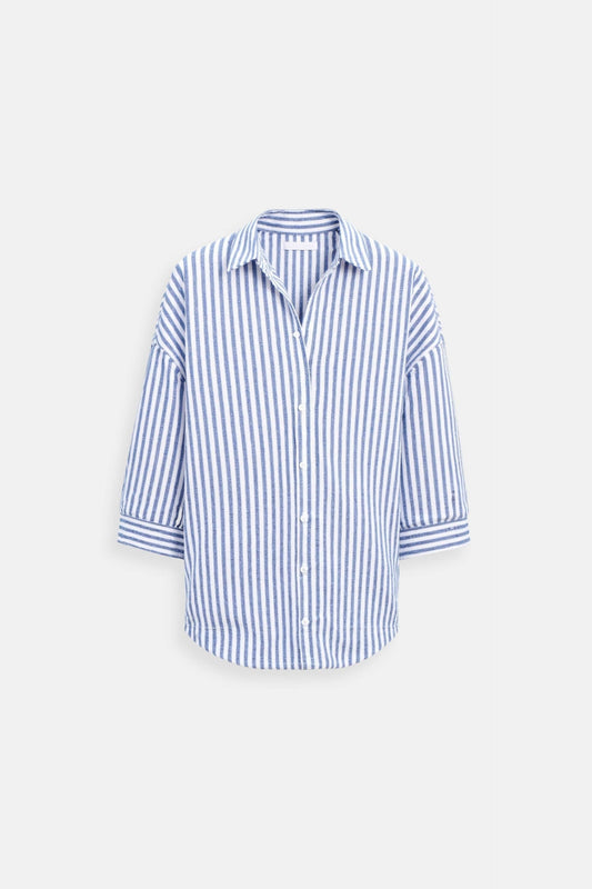 Katoenen Damesblouse met Verticale Strepen