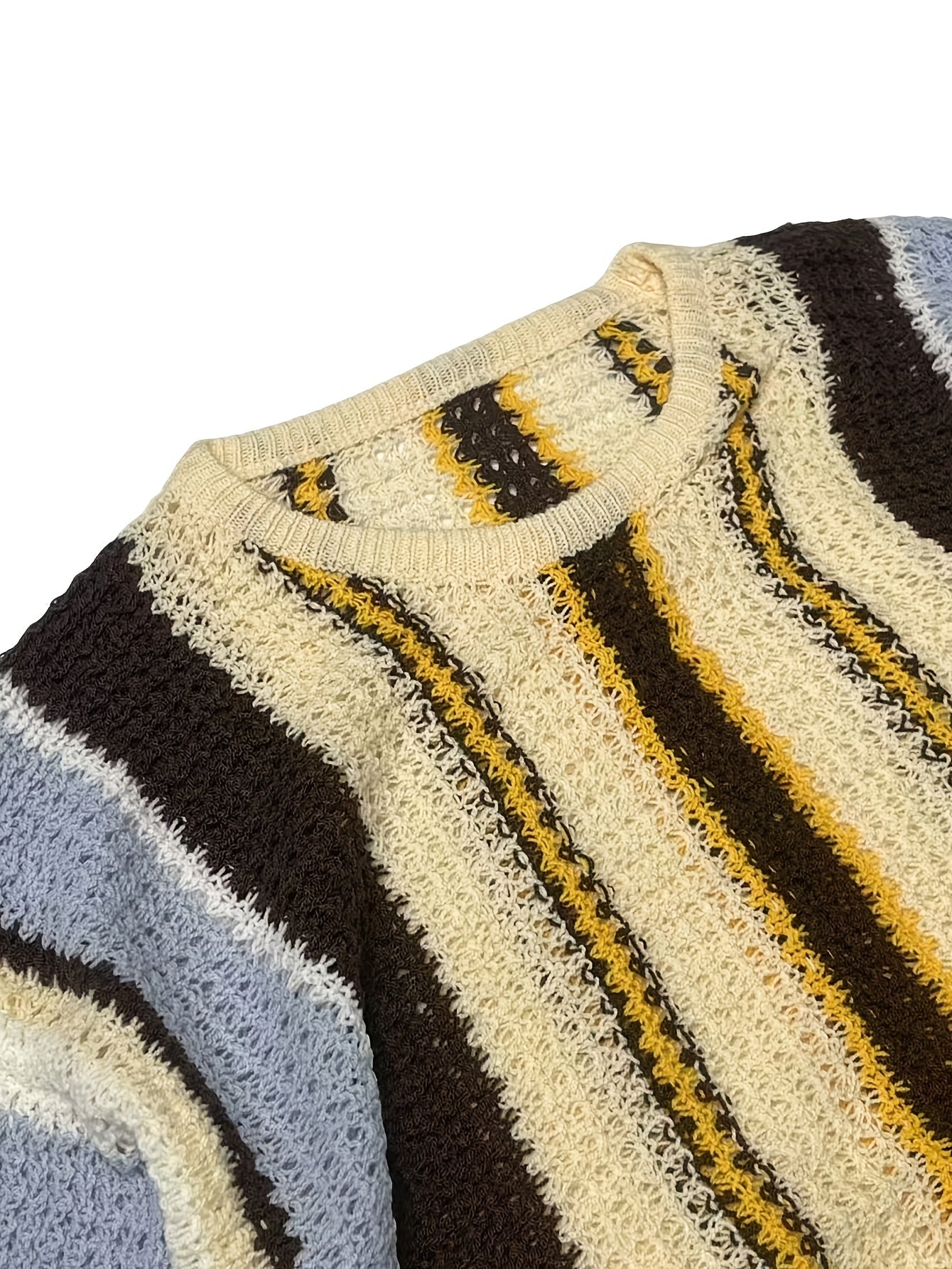 Casual Striped Knit Sweater – Comfortable & Breathable