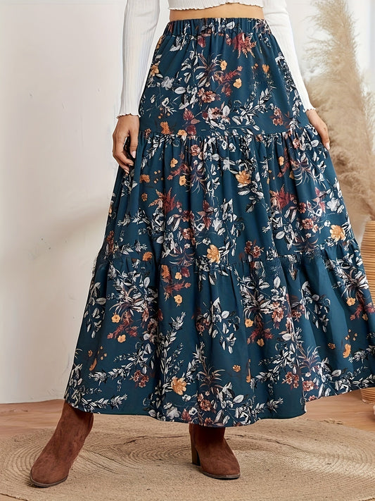 Elegante Maxi-Rok met Bloemenprint voor Dames