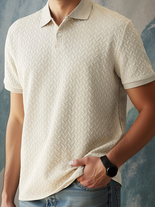 Casual Heren Poloshirt met Stijlvolle Afwerking en Comfortabele Pasvorm