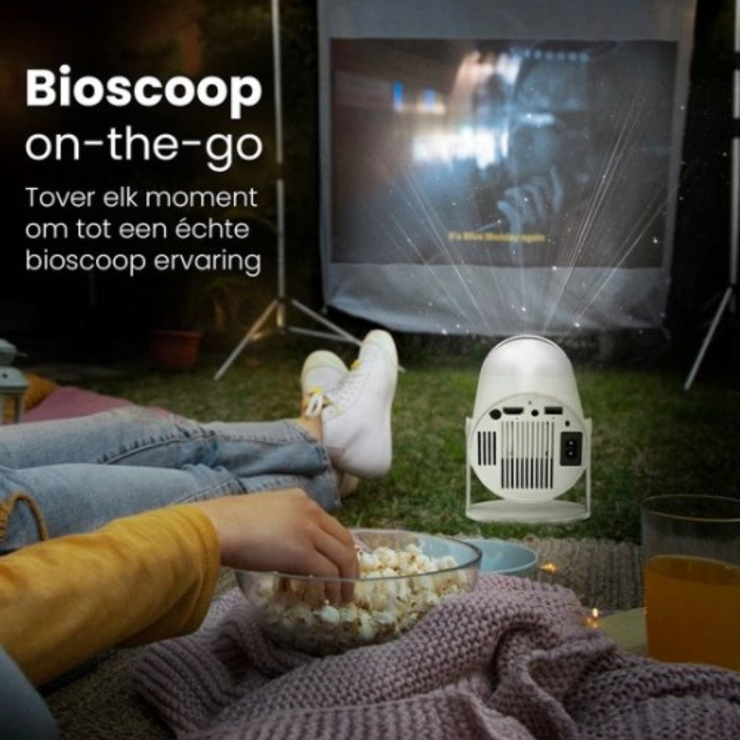 Mini Draadloze Projector 4K – Voor Thuisbioscoop & Outdoor Films