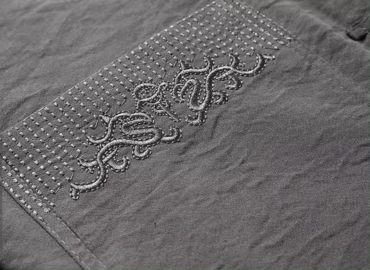 Linnen Dames Set met Lange Mouwen en Oosterse Look