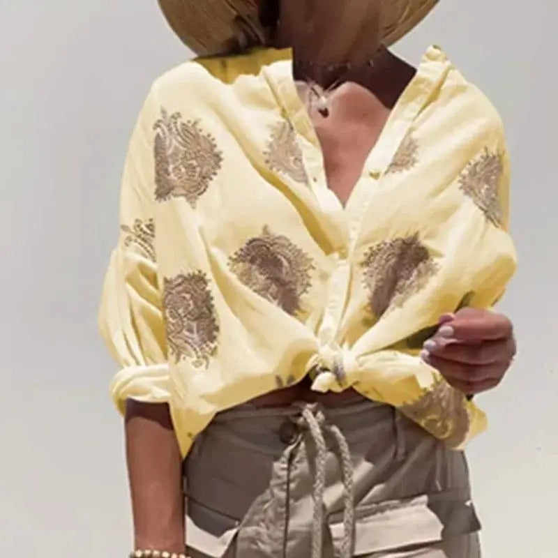 Zomer Damesblouse met Borduursel – Elegant & Comfortabel