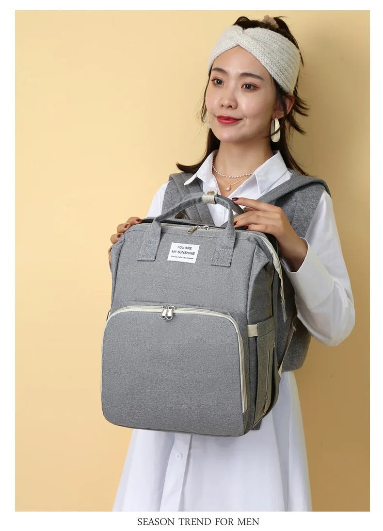 Multifunctionele Luierrugzak met Babynest en USB-oplaadpunt