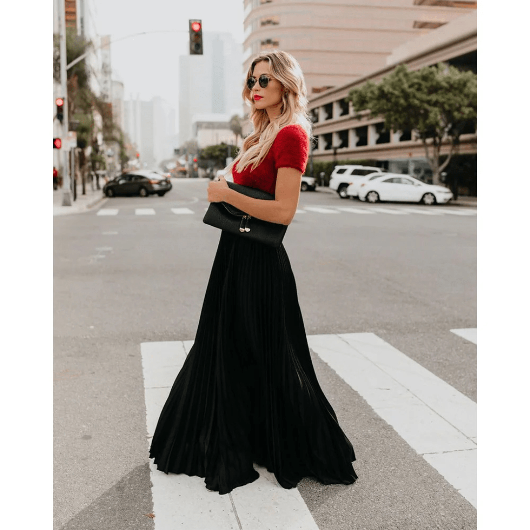 Geplooide Maxi Rok – Lichtgewicht & Elegant