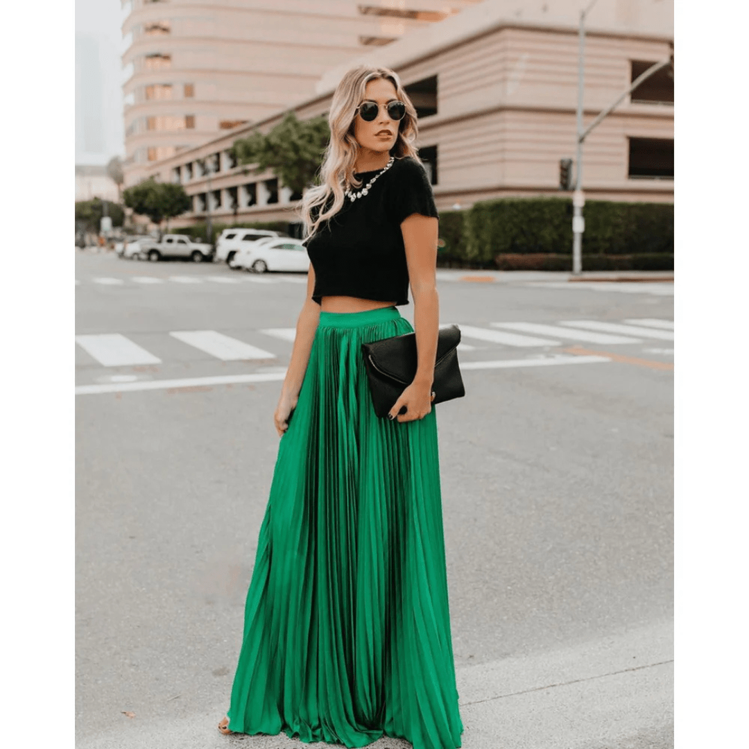 Geplooide Maxi Rok – Lichtgewicht & Elegant
