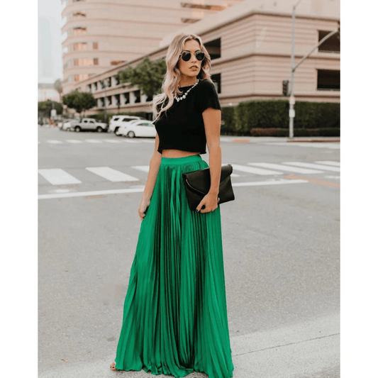 Geplooide Maxi Rok – Lichtgewicht & Elegant