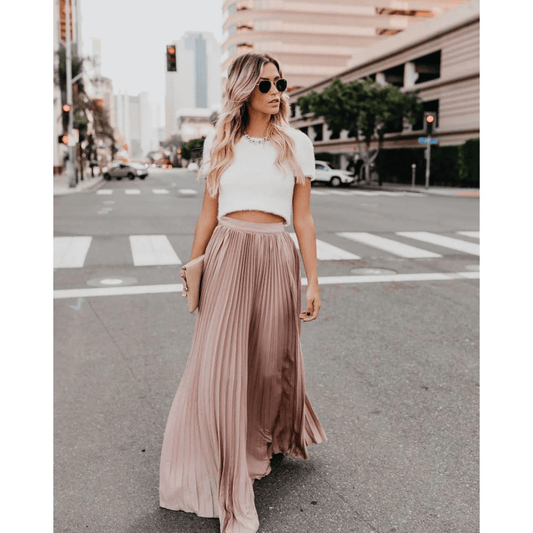 Geplooide Maxi Rok – Lichtgewicht & Elegant