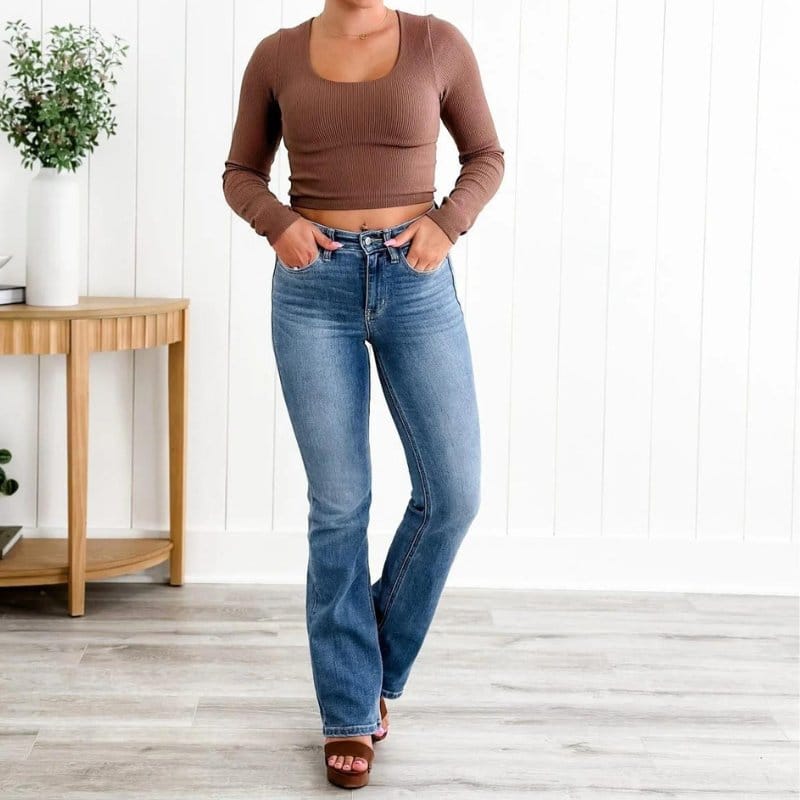 Dames jeans met buikcontrole en stretch
