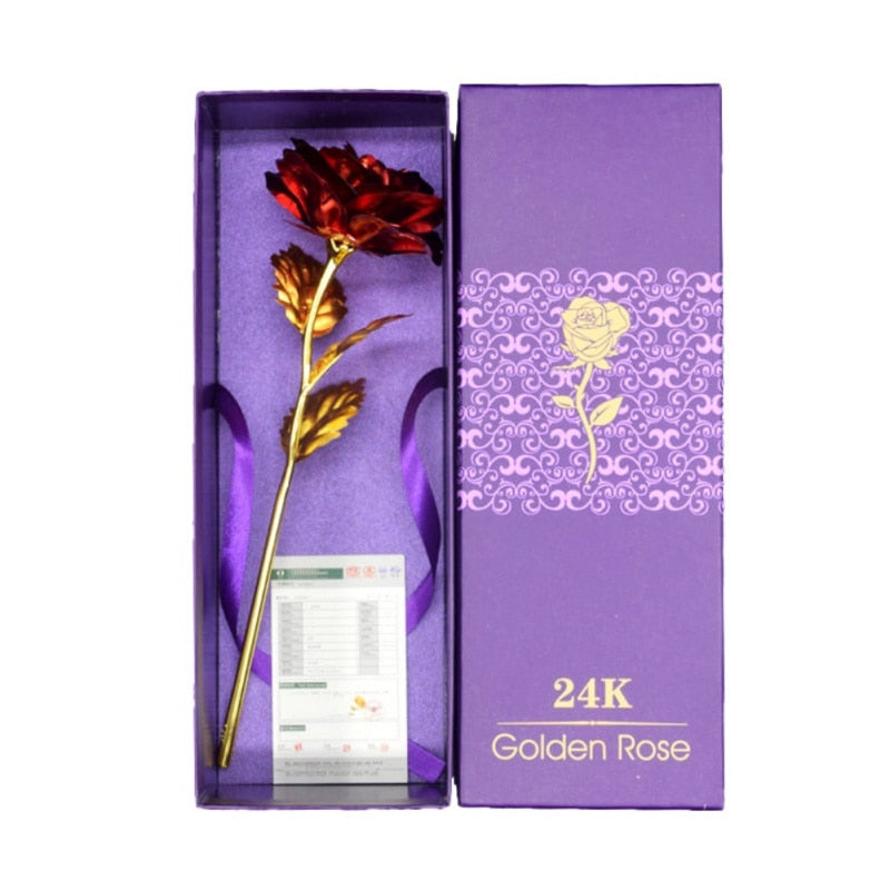 Gold-Plated Rose with Luxury Gift Box