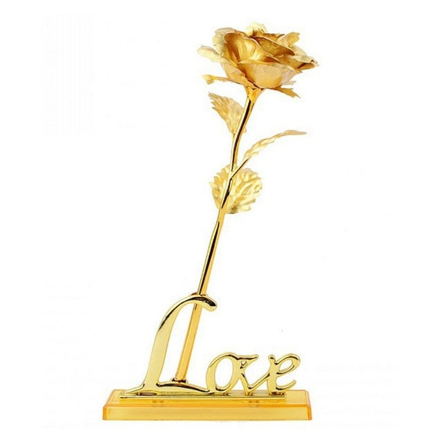 Gold-Plated Rose with Luxury Gift Box