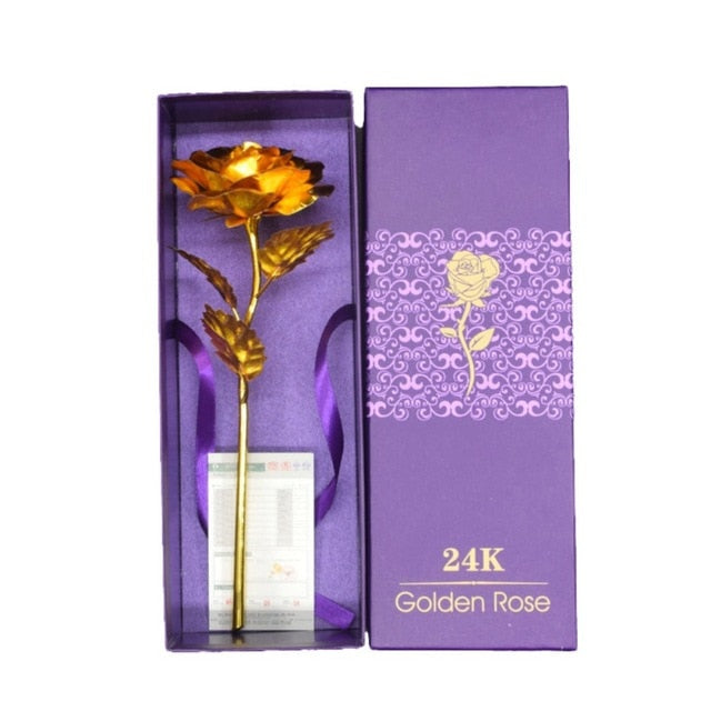 Gold-Plated Rose with Luxury Gift Box