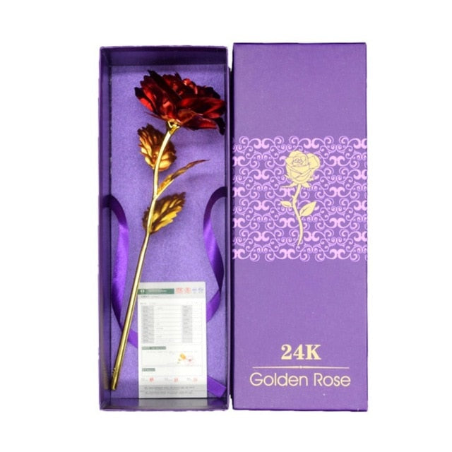 Gold-Plated Rose with Luxury Gift Box