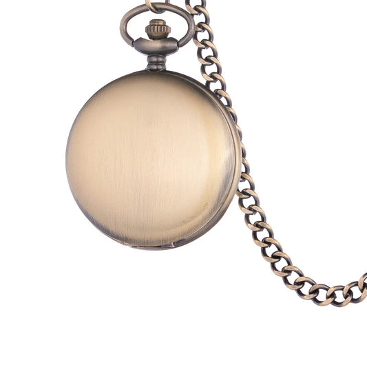 Antiek heren zakhorloge met Albert ketting – quartz uurwerk