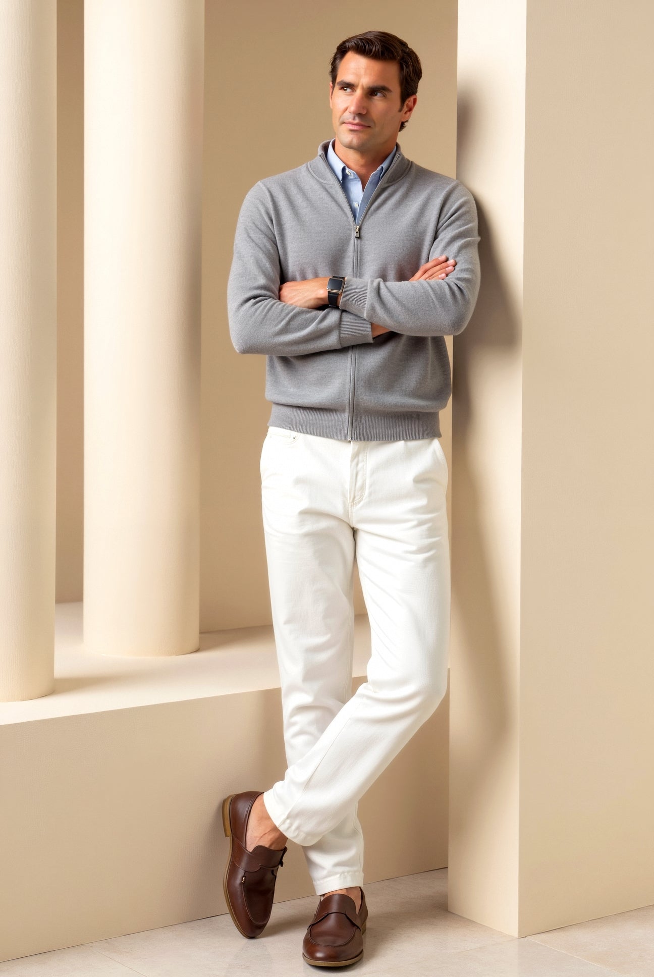 Elegante Slim-Fit Heren Cardigan