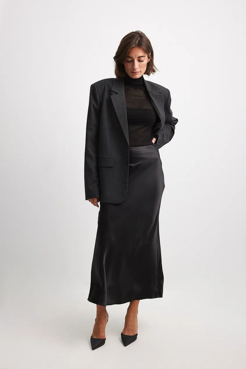 Satijnen Midirok Dames – Tijdloze Elegantie en Comfort