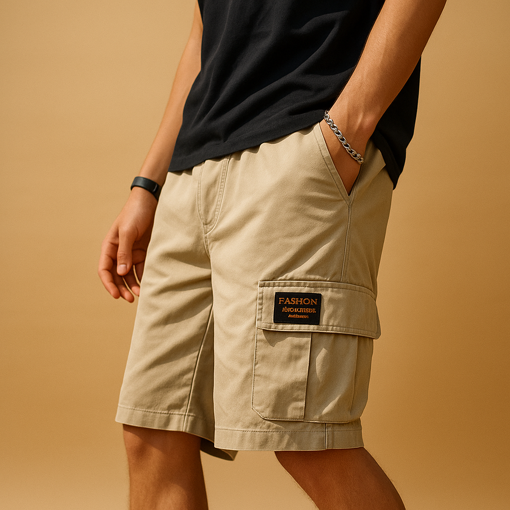 Sneldrogende Cargo Shorts voor Heren met Veelzijdige Zakken