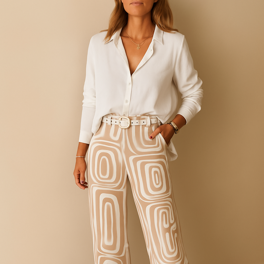 Dames set met blouse en broek – losvallend model