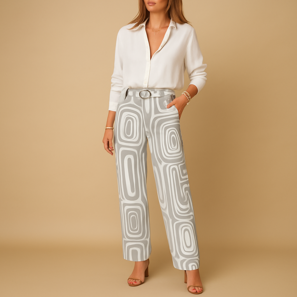 Dames set met blouse en broek – losvallend model