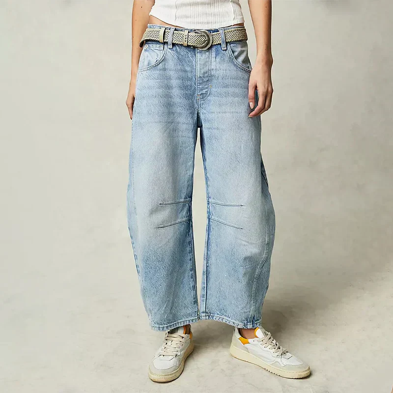Dames jeans met wijde pijpen