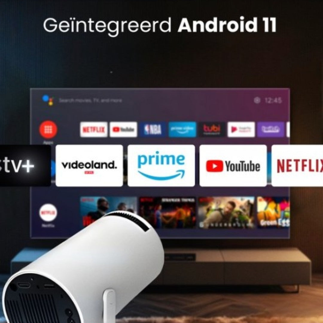 Mini Draadloze Projector 4K – Voor Thuisbioscoop & Outdoor Films