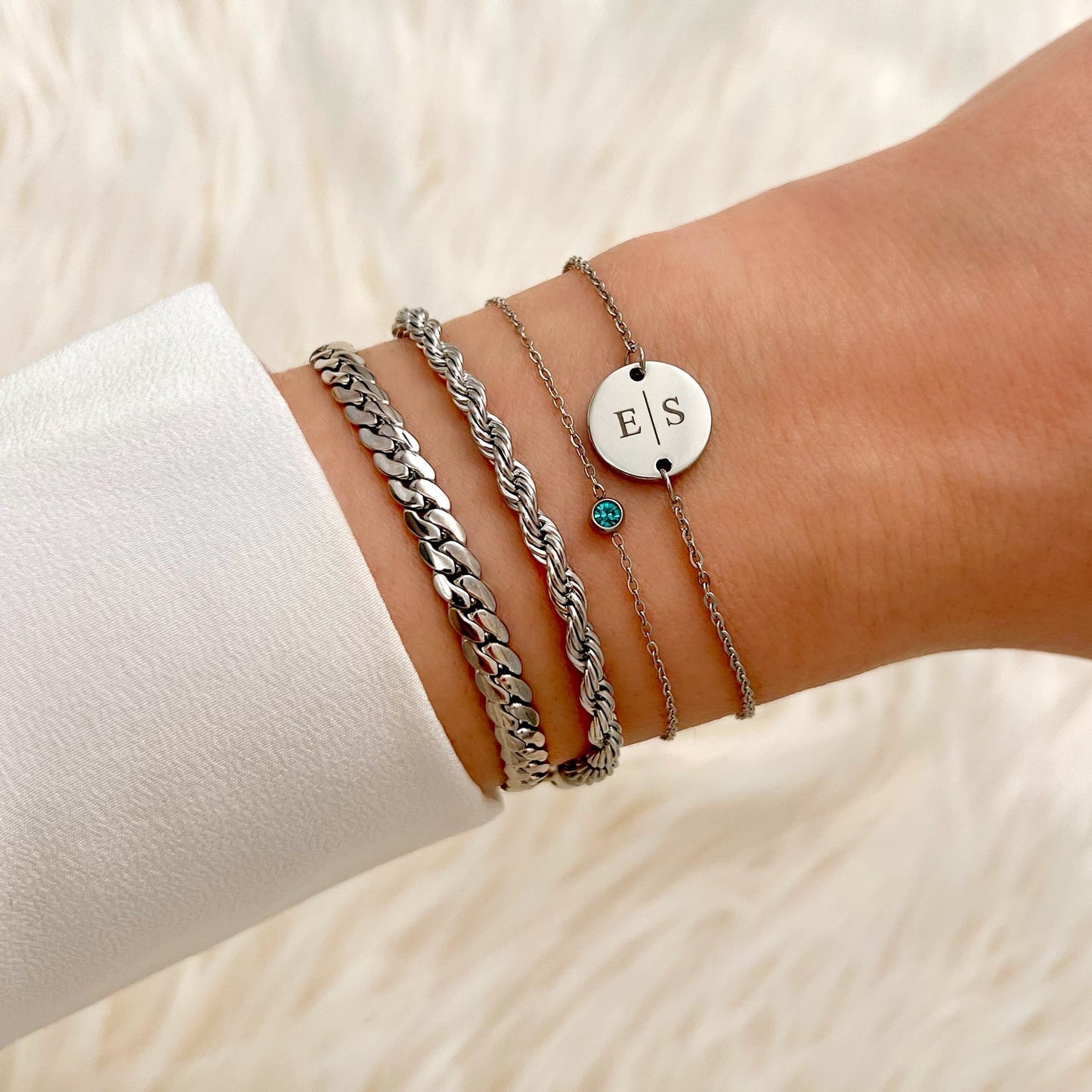 Geboortesteen Armband – Goud of Zilver