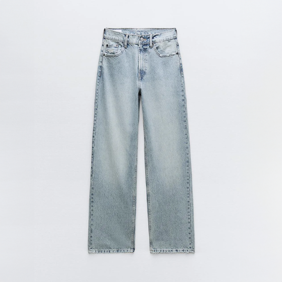 Vintage Straight Jeans met Geverfde Ripped Details voor Dames